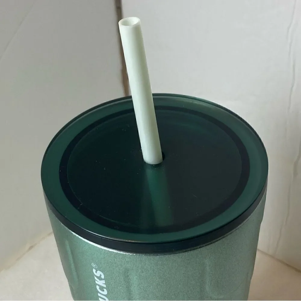 Starbucks New With Tags Green Mermaid Scale Metal 24oz Tumbler
